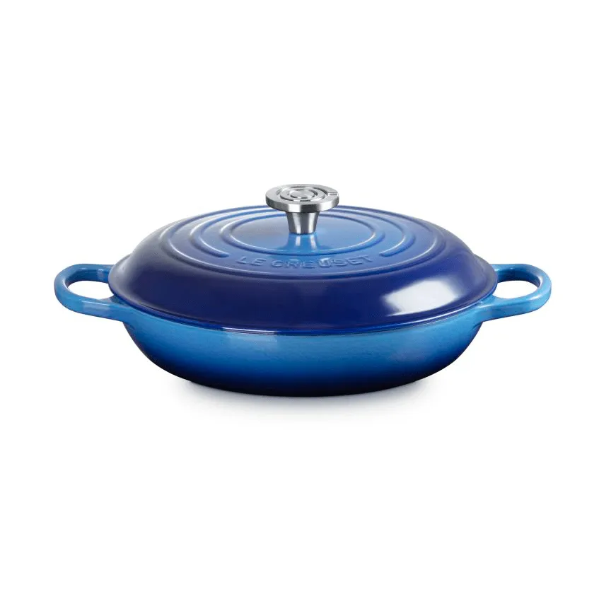 Le Creuset Classic valurauta buffeekasari lasikannella, Azure, 3,5 l Le Creuset