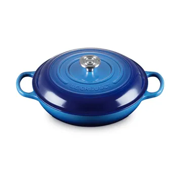 Le Creuset Classic valurauta buffeekasari lasikannella - Azure, 3,5 l - Le Creuset