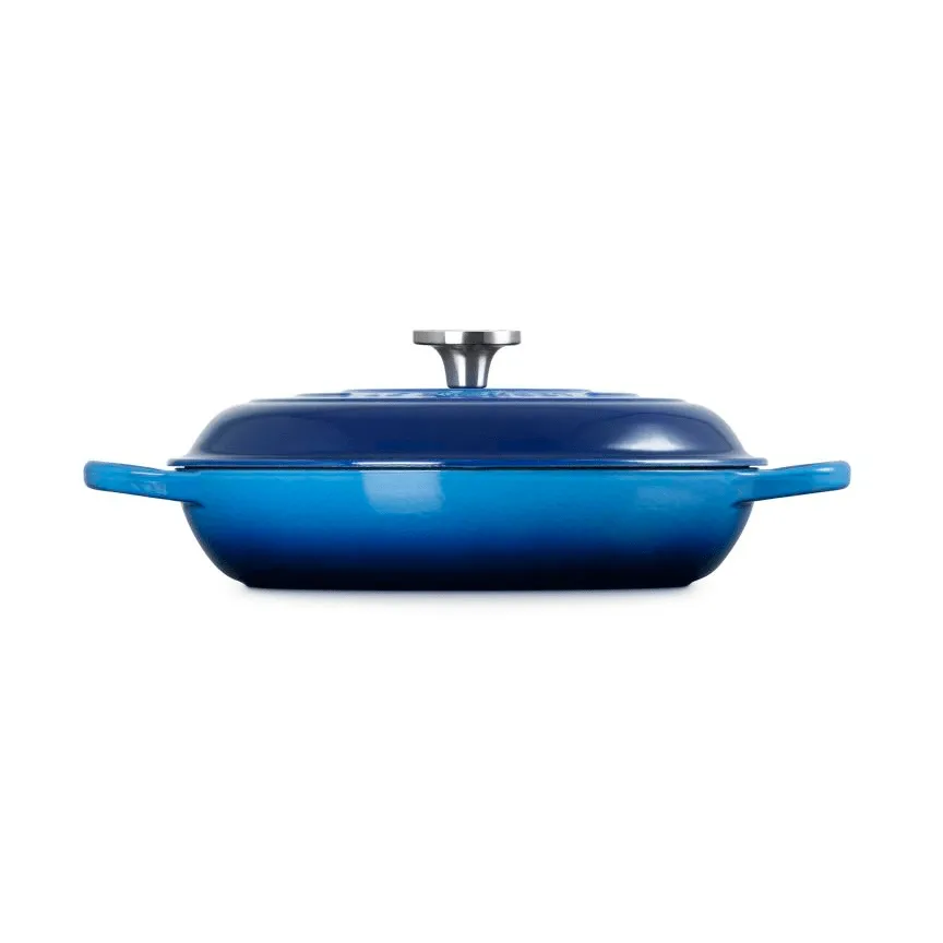 Le Creuset Classic valurauta buffeekasari lasikannella, Azure, 3,5 l Le Creuset