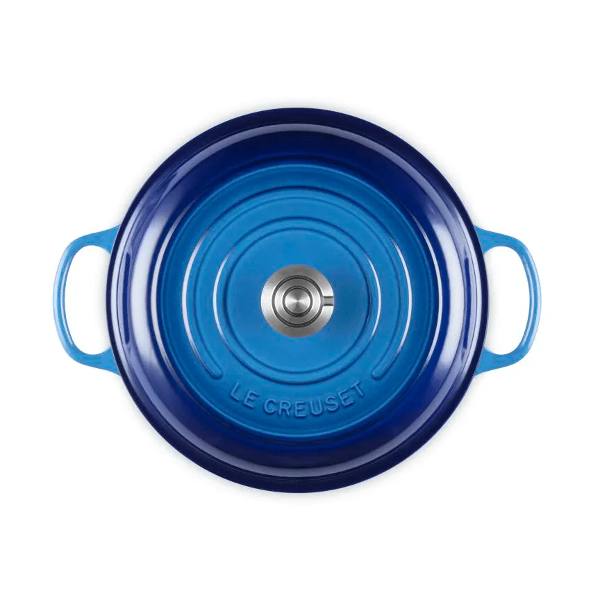Le Creuset Classic valurauta buffeekasari lasikannella, Azure, 3,5 l Le Creuset