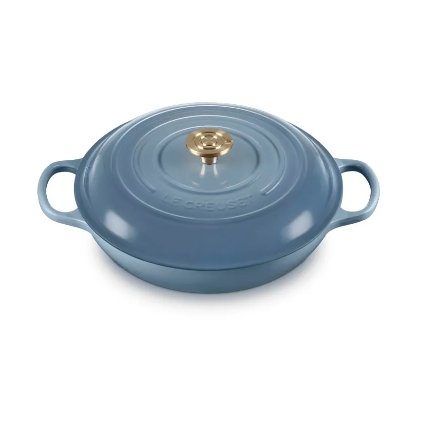 Le Creuset Classic valurauta buffeekasari lasikannella, Chambray, 3,5 l Le Creuset