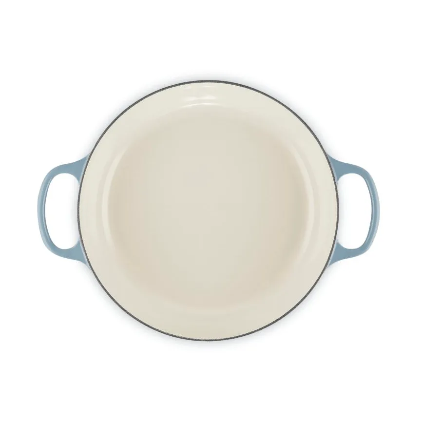 Le Creuset Classic valurauta buffeekasari lasikannella, Chambray, 3,5 l Le Creuset