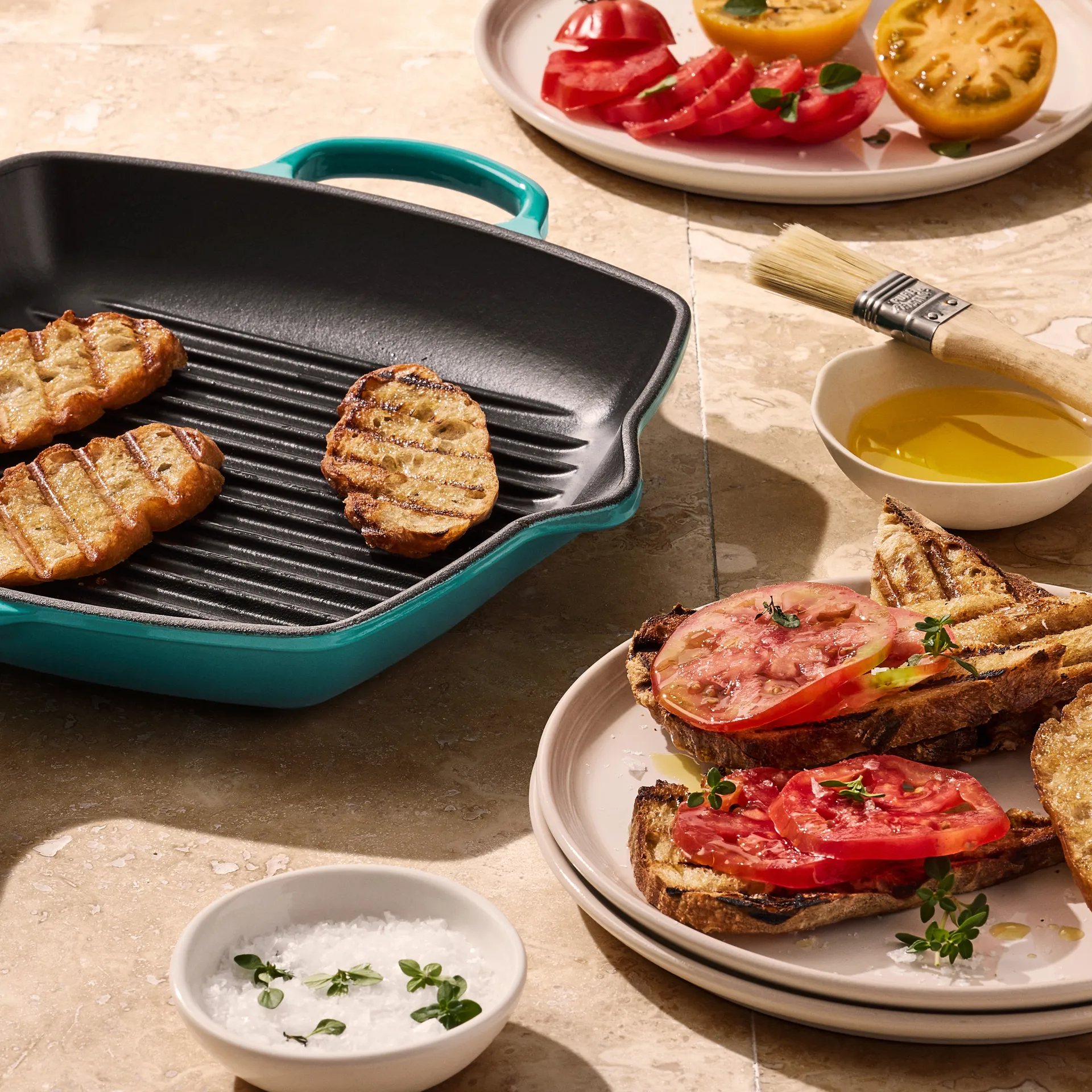 Le Creuset -grillipannu 26 cm, Bleu Riviera Le Creuset