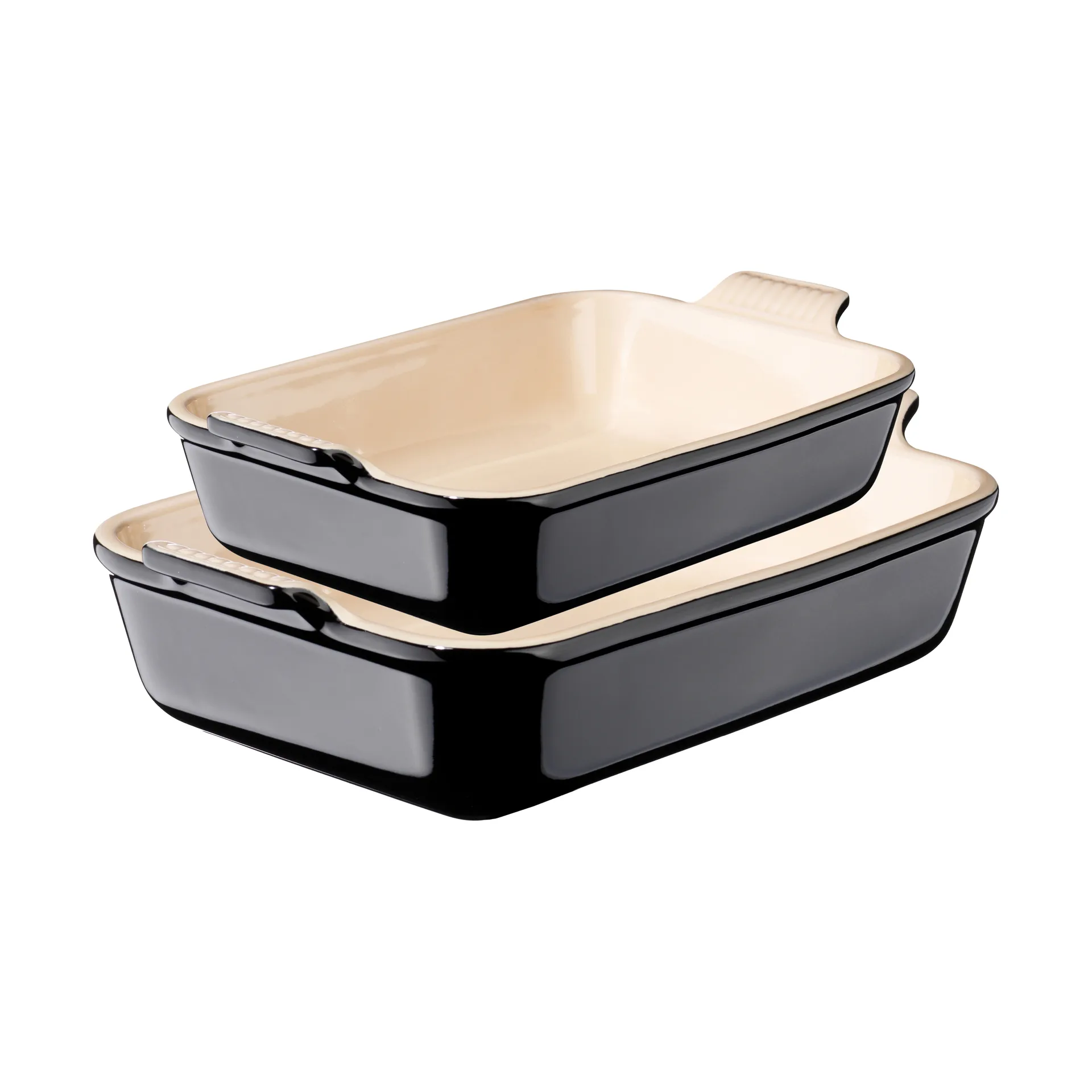 Le Creuset Heritage uunivuokasetti 2 osaa - Black,  Le Creuset