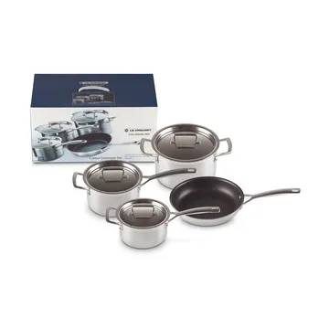 Le Creuset kattila- ja paistinpannusetti - Ruostumaton teräs, 4 osaa - Le Creuset