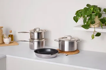 Le Creuset kattila- ja paistinpannusetti - Ruostumaton teräs, 4 osaa - Le Creuset