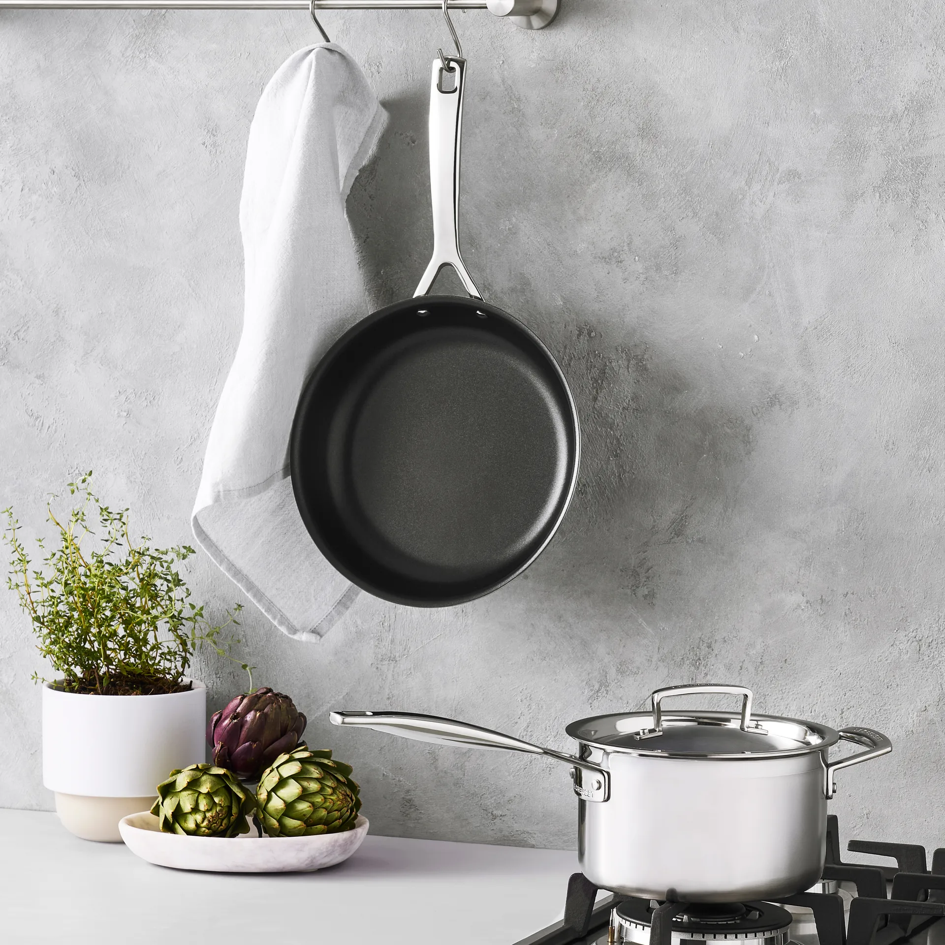 Le Creuset kattila- ja paistinpannusetti, Ruostumatonta terästä, 2 osaa Le Creuset