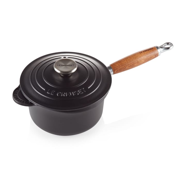 Le Creuset -kattila puukahvalla 1,8 l - Matte black - Le Creuset