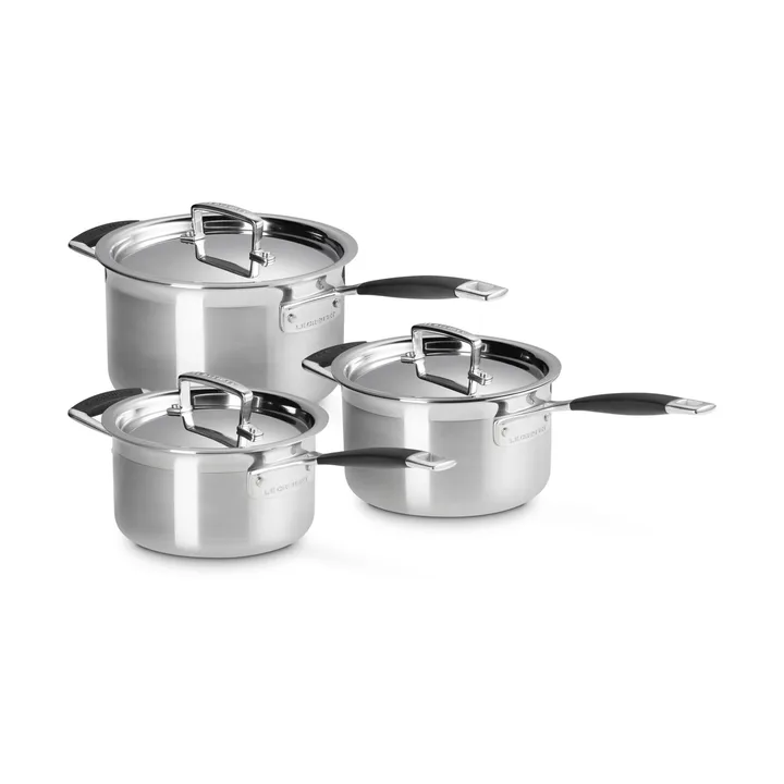 Le Creuset kattilasetti - Ruostumatonta terästä, 3 osaa - Le Creuset