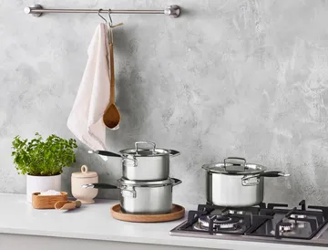 Le Creuset kattilasetti - Ruostumatonta terästä, 3 osaa - Le Creuset