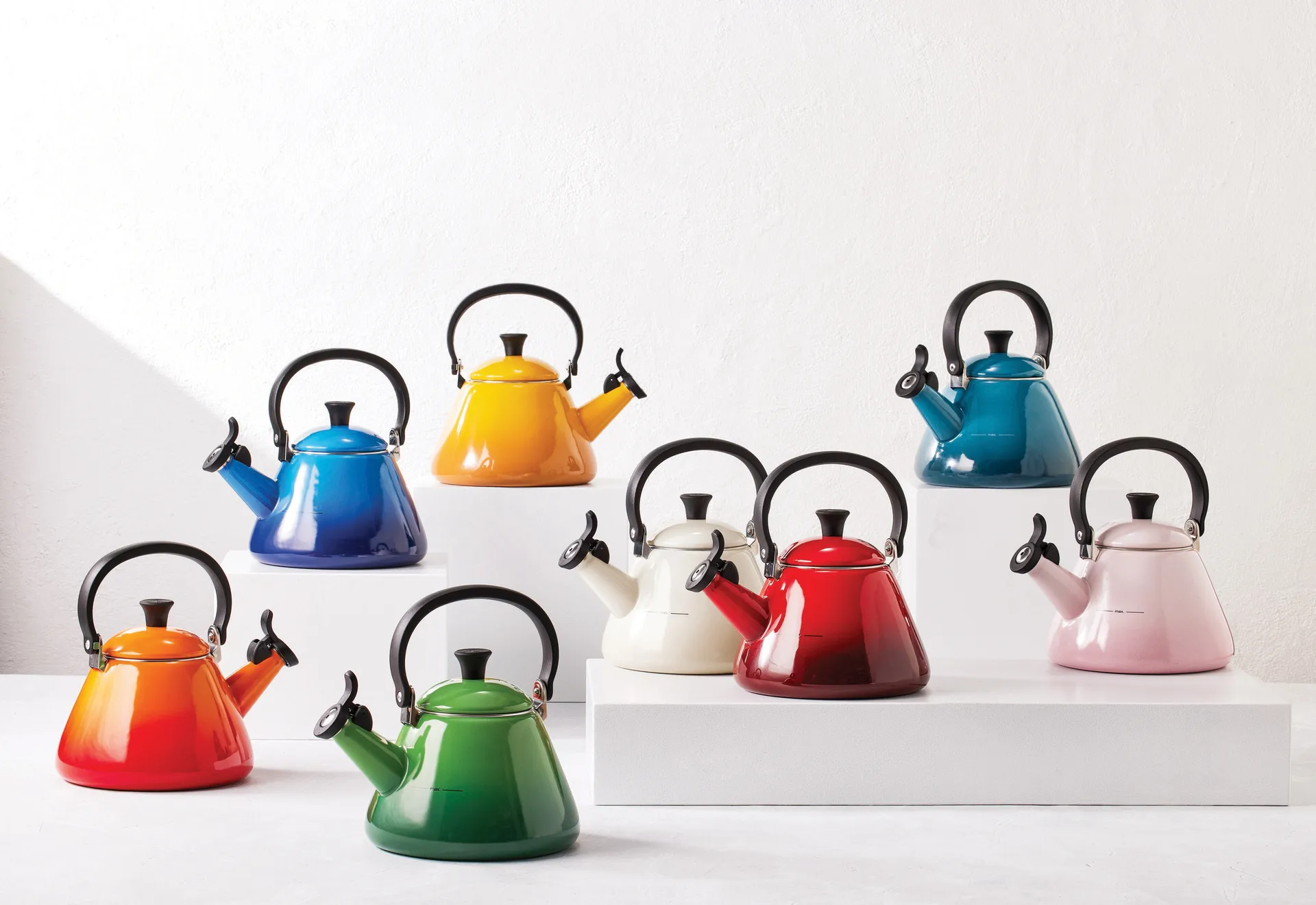 Le Creuset Kone Kettle -vesipannu, Bleu Riviera Le Creuset