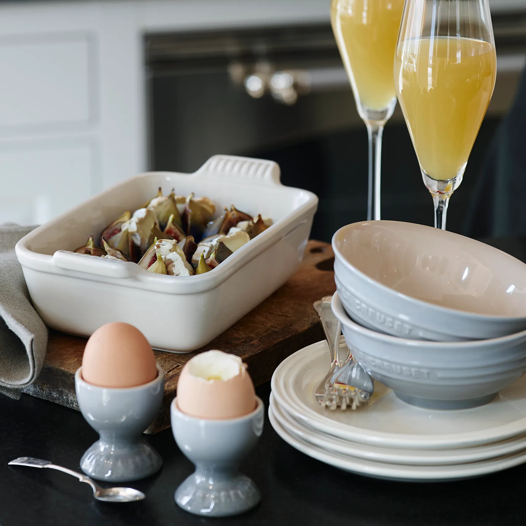 Le Creuset munakuppi, Mist gray Le Creuset