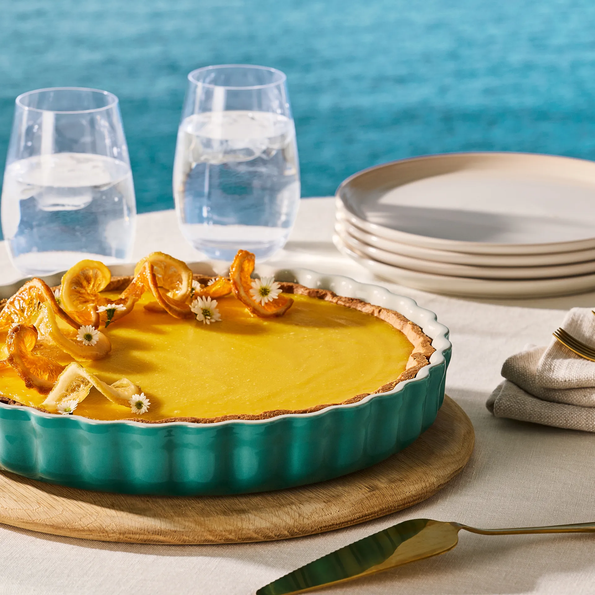 Le Creuset -piirakkavuoka 28 cm, Bleu Riviera Le Creuset