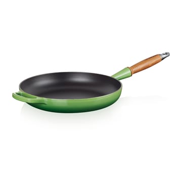 Le Creuset Signature -paistinpannu puukahvalla 28 cm - Bamboo Green - Le Creuset
