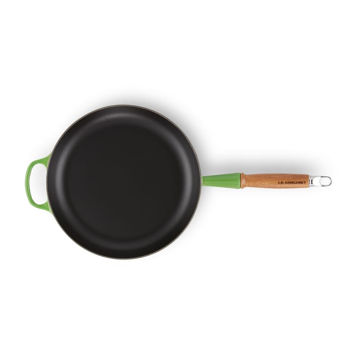Le Creuset Signature -paistinpannu puukahvalla 28 cm, Bamboo Green Le Creuset