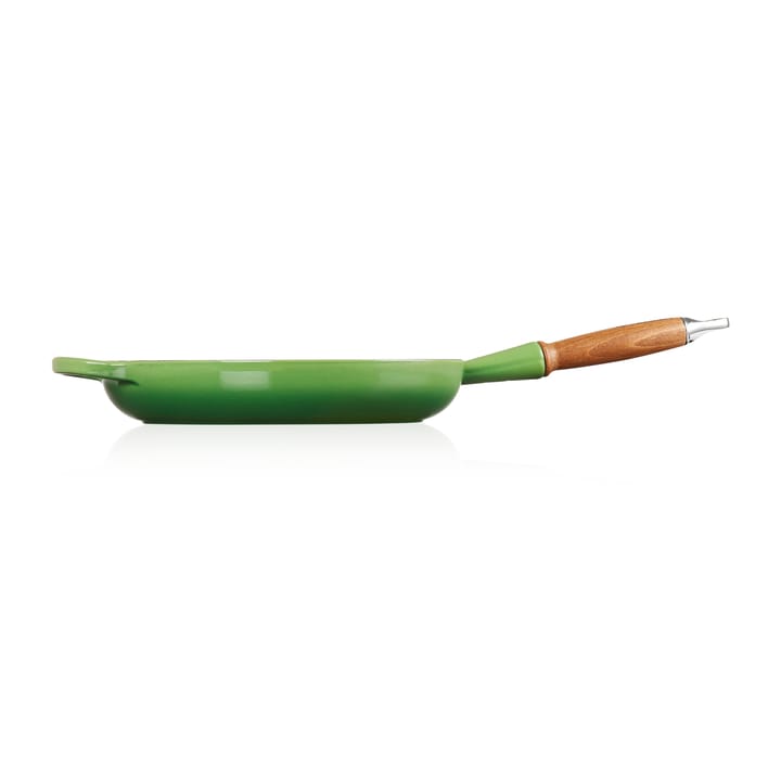 Le Creuset Signature -paistinpannu puukahvalla 28 cm, Bamboo Green Le Creuset