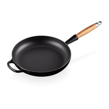 Le Creuset Signature -paistinpannu puukahvalla 28 cm - Black Onyx - Le Creuset