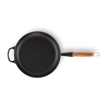 Le Creuset Signature -paistinpannu puukahvalla 28 cm - Black Onyx - Le Creuset