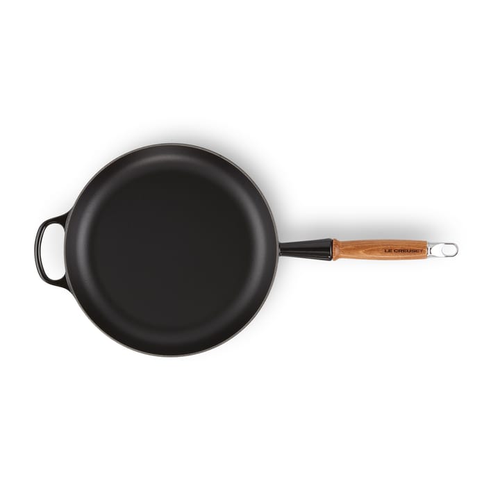 Le Creuset Signature -paistinpannu puukahvalla 28 cm, Black Onyx Le Creuset