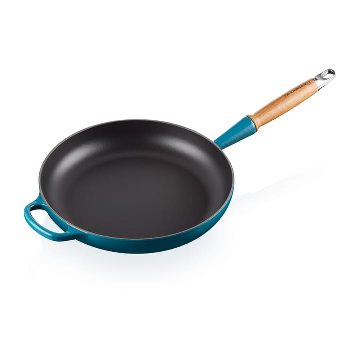 Le Creuset Signature -paistinpannu puukahvalla 28 cm - Deep Teal - Le Creuset