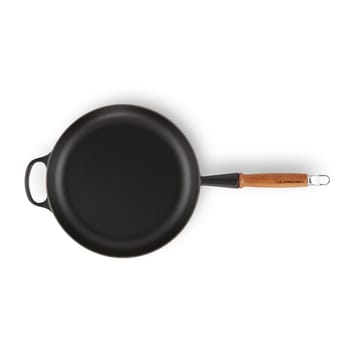 Le Creuset Signature -paistinpannu puukahvalla 28 cm - Matte Black - Le Creuset