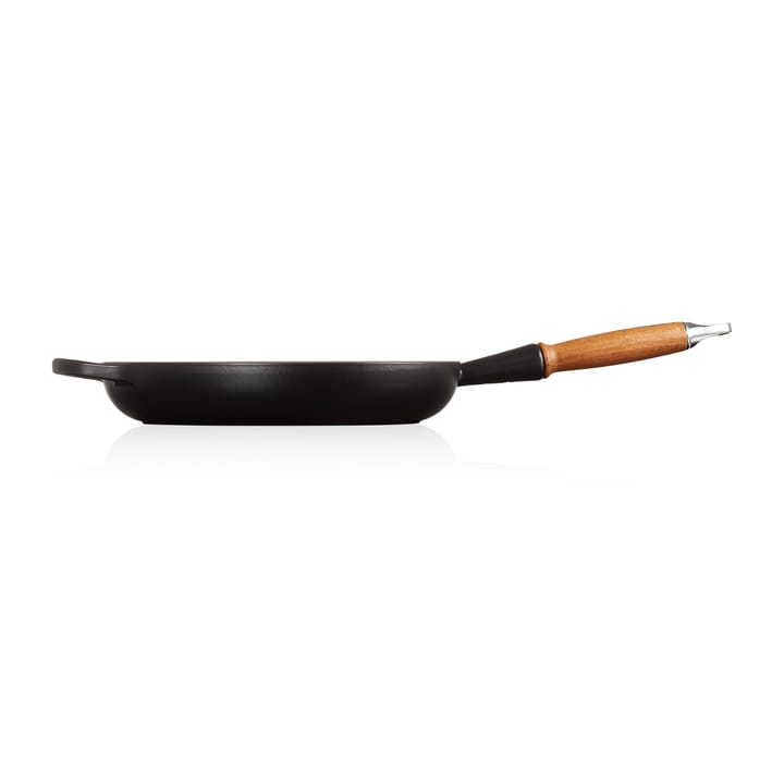 Le Creuset Signature -paistinpannu puukahvalla 28 cm, Matte Black Le Creuset