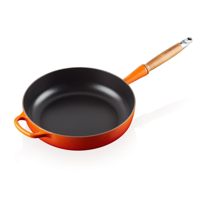 Le Creuset Signature -paistokasari puukahvalla 28 cm, Flame Le Creuset