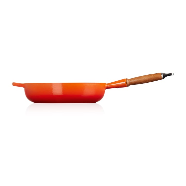 Le Creuset Signature -paistokasari puukahvalla 28 cm, Flame Le Creuset