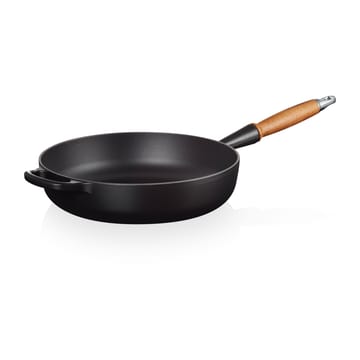 Le Creuset Signature -paistokasari puukahvalla 28 cm - Matte Black - Le Creuset