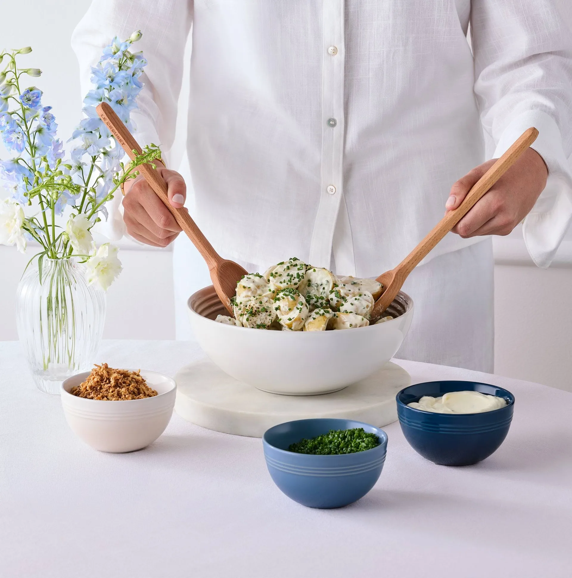 Le Creuset Signature reikäkauha, Pyökki, 32 cm Le Creuset