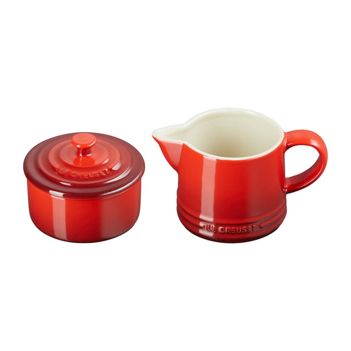 Le Creuset Signature sokerikko ja maitokannu, Cerise Le Creuset