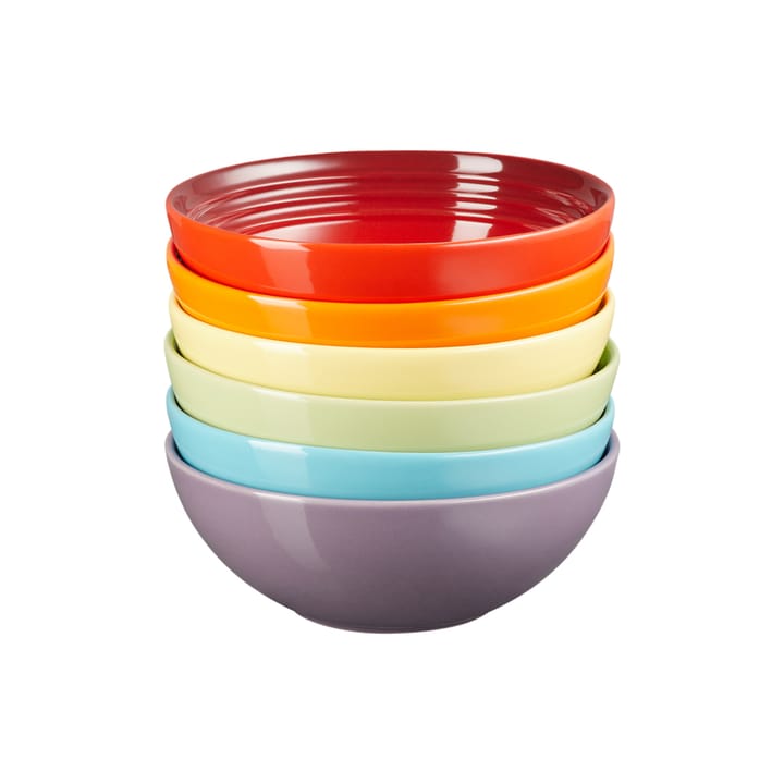 Le Creuset Signature syvä lautanen 16 cm, 6-pakkaus, Rainbow Le Creuset