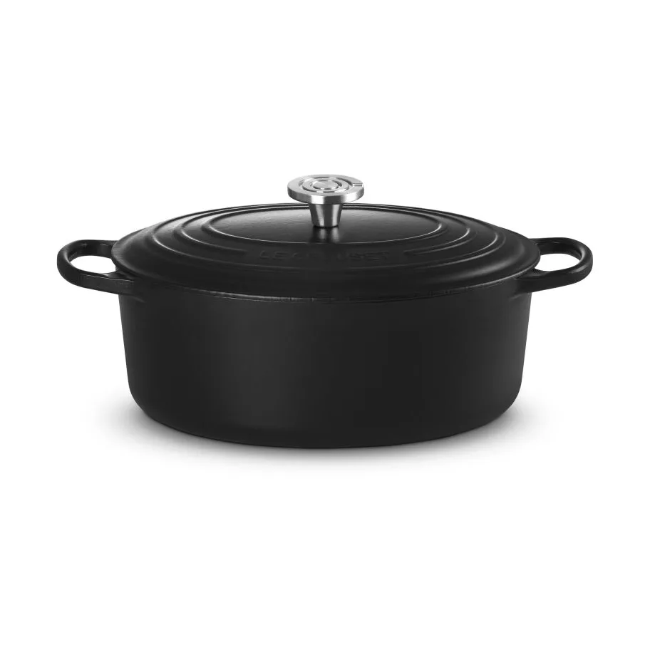 Le Creuset Signature valurauta ovaali pata, Matte Black, 6,3 l Le Creuset