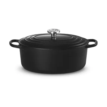 Le Creuset Signature valurauta ovaali pata - Matte Black, 6,3 l - Le Creuset