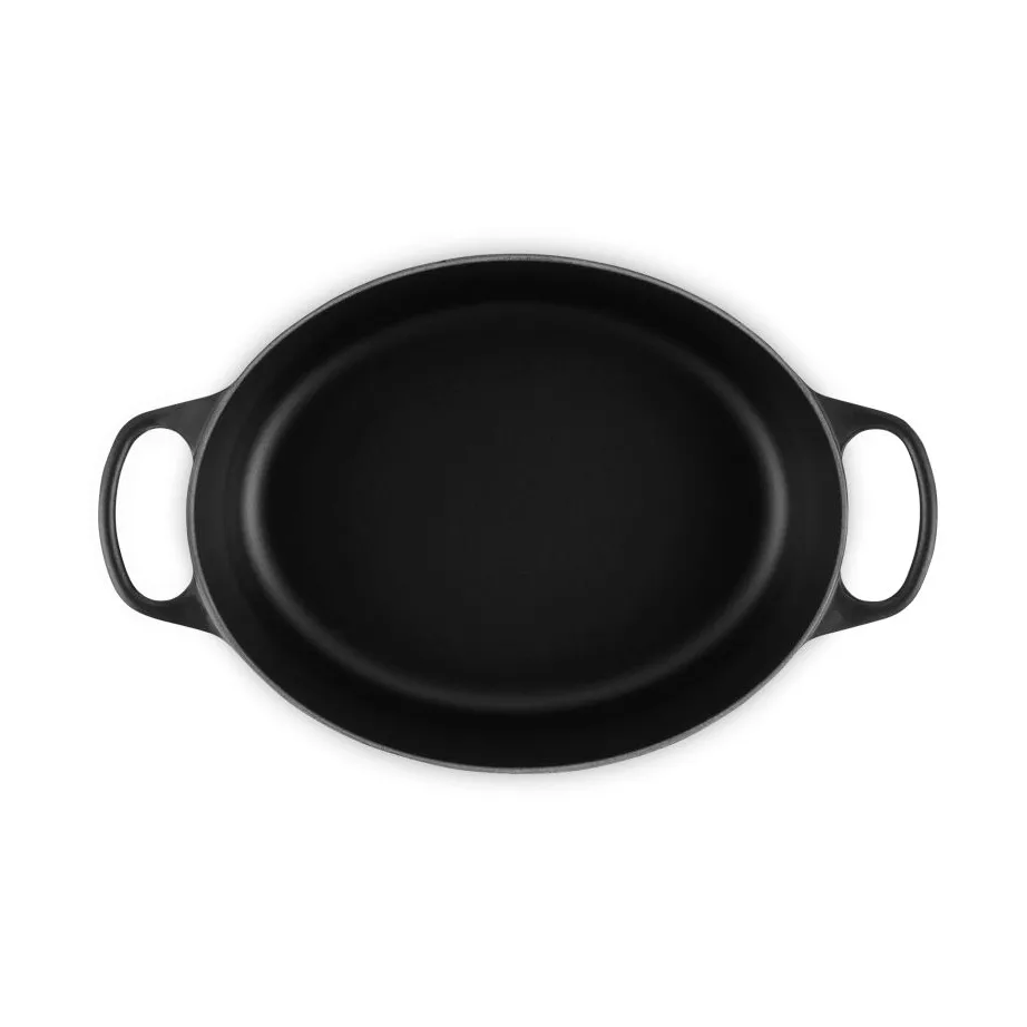 Le Creuset Signature valurauta ovaali pata, Matte Black, 6,3 l Le Creuset
