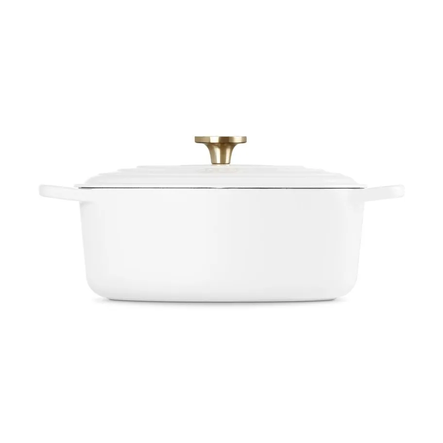 Le Creuset Signature valurauta ovaali pata, Valkoinen, 6,3 l Le Creuset