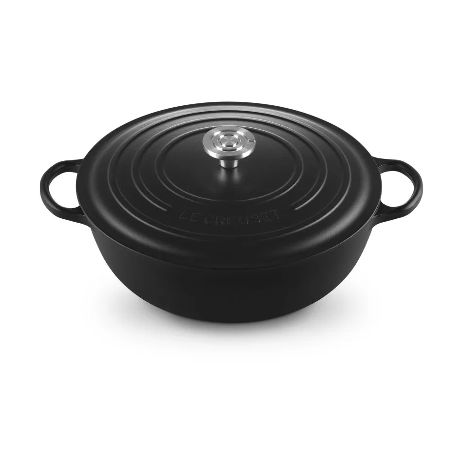 Le Creuset Signature valurauta pata, Matte Black, 7 l Le Creuset