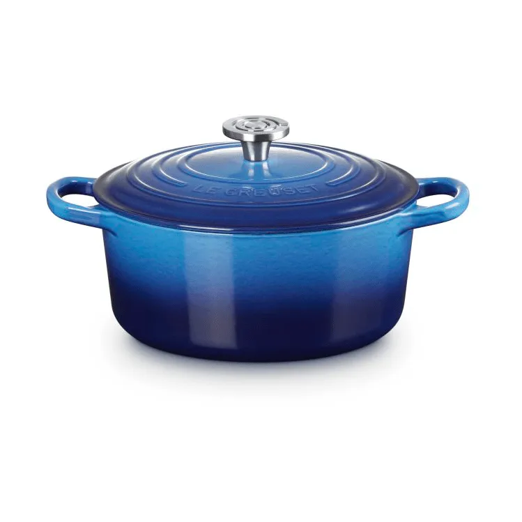Le Creuset Signature valurautainen pyöreä pata, Azure, 3,3 l Le Creuset