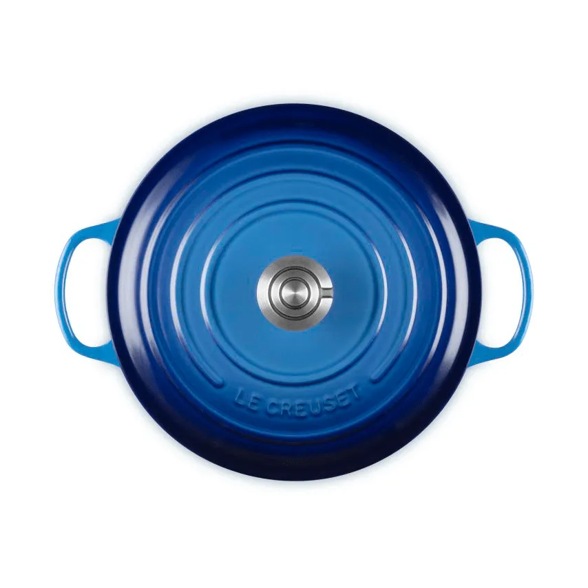 Le Creuset Signature valurautainen pyöreä pata, Azure, 6,7 l Le Creuset