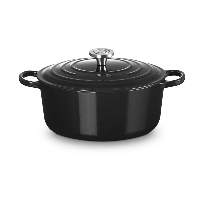 Le Creuset Signature valurautainen pyöreä pata, Black, 6,7 l Le Creuset