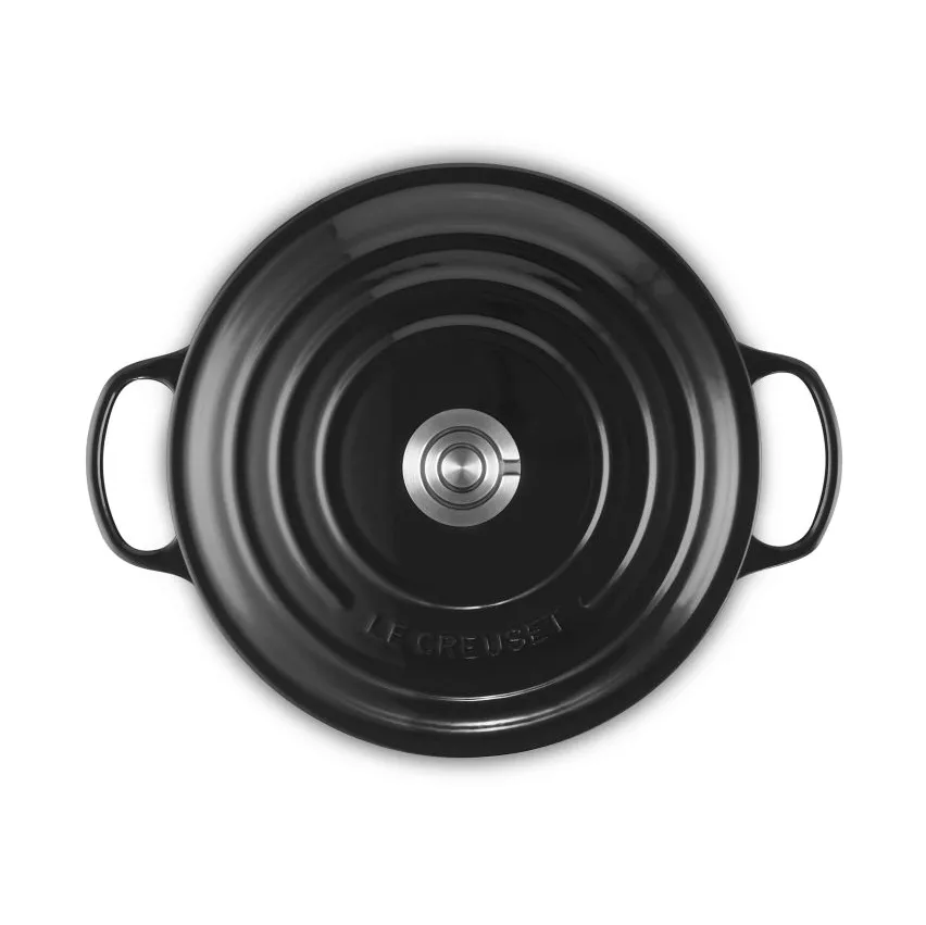 Le Creuset Signature valurautainen pyöreä pata, Black, 6,7 l Le Creuset