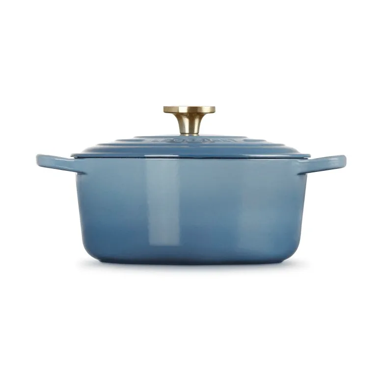 Le Creuset Signature valurautainen pyöreä pata, Chambray, 4,2 l Le Creuset