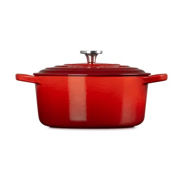 Le Creuset Signature valurautainen pyöreä pata - Kirsikanpunainen, 3,3 l - Le Creuset