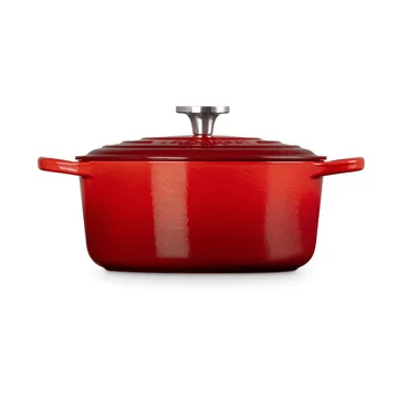 Le Creuset Signature valurautainen pyöreä pata - Kirsikanpunainen, 4,2 l - Le Creuset