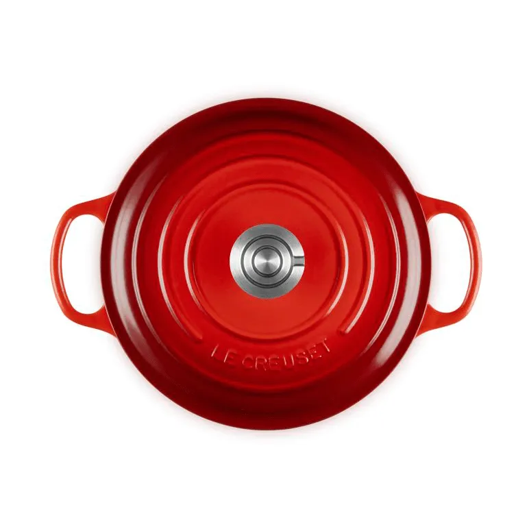 Le Creuset Signature valurautainen pyöreä pata, Kirsikanpunainen, 4,2 l Le Creuset