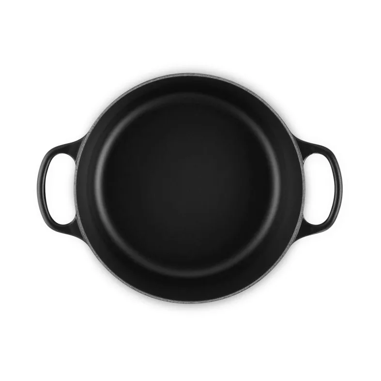 Le Creuset Signature valurautainen pyöreä pata, Matte Black, 4,2 l Le Creuset