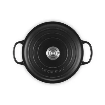 Le Creuset Signature valurautainen pyöreä pata - Matte Black, 5,3 l - Le Creuset