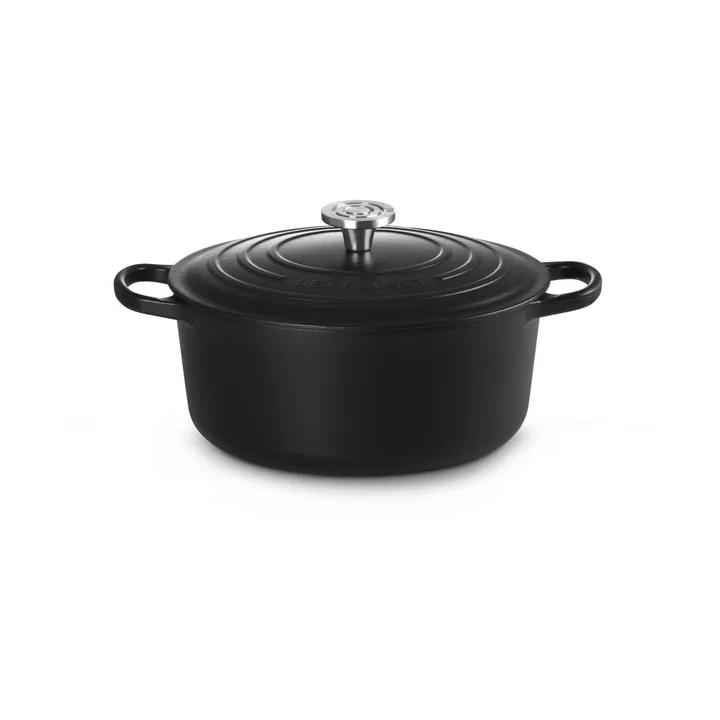 Le Creuset Signature valurautainen pyöreä pata - Matte Black, 6,7 l - Le Creuset