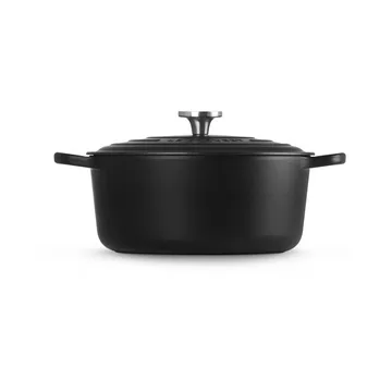 Le Creuset Signature valurautainen pyöreä pata - Matte Black, 6,7 l - Le Creuset