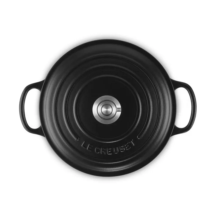Le Creuset Signature valurautainen pyöreä pata, Musta, 3,3 l Le Creuset